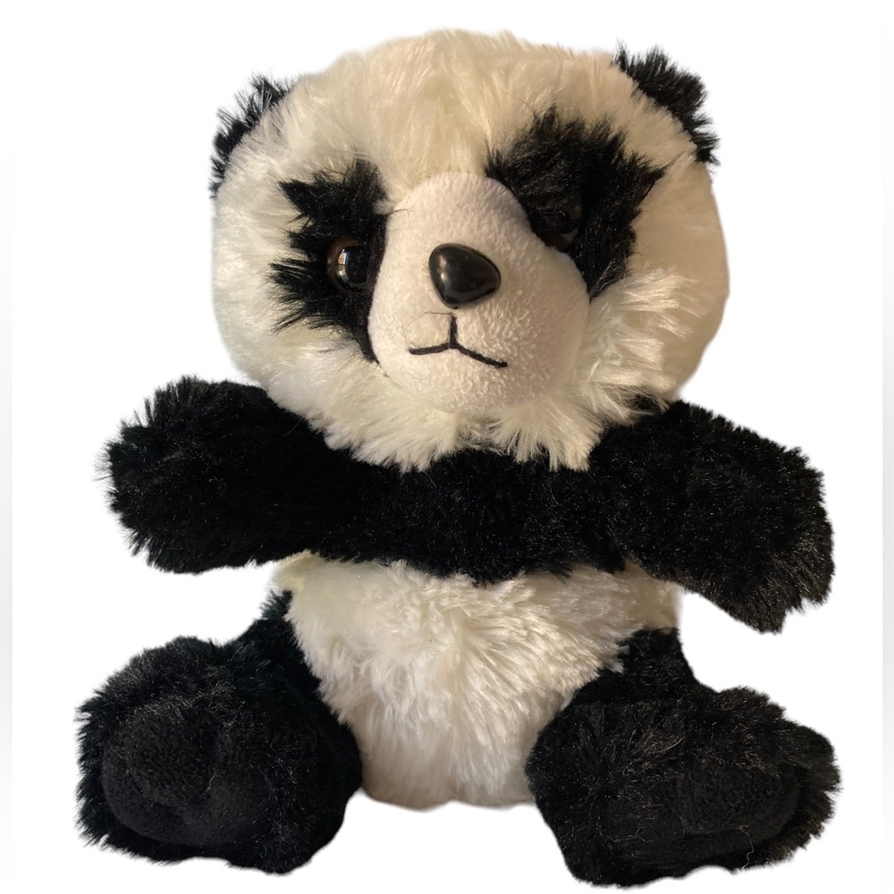 Wild Republic 8” Panda Bear Stuffed Animal Plush White Black K & M 2017